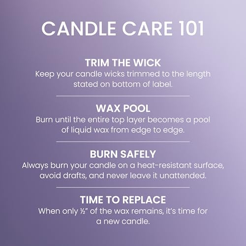 Lemon Lavender Scented Candle - 22 oz Large Glass Jar (150 Hour Burn)