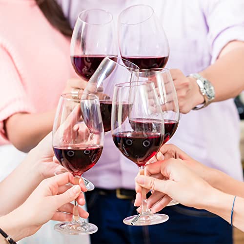 Gnollko Travel Wine Glass Charms Set - 16pcs Stem Markers for Tasting Party Gifts