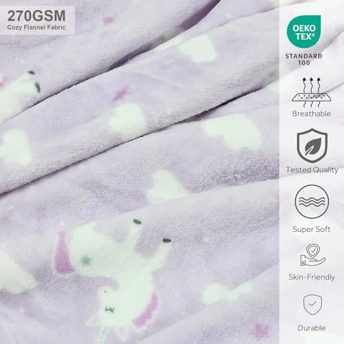 3-in-1 Kids Unicorn Travel Pillow and Blanket Set with Hand Warmer