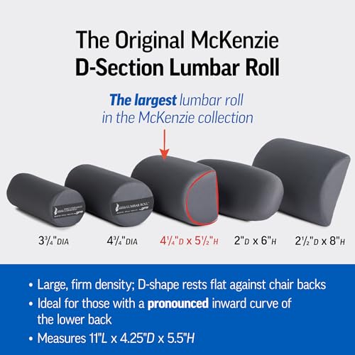 D-Section Lumbar Roll Pillow – Large Firm Support for Back Pain