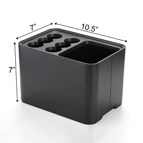 Compact Umbrella Stand for Entryway with Removable Drip Tray, Black