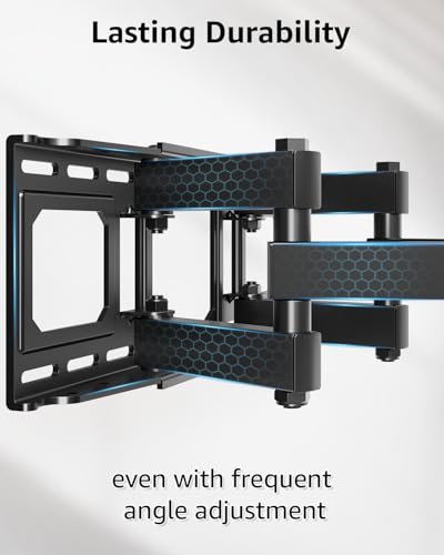 Full Motion TV Wall Mount for 32-65 Inch Flat Screen & 4K TVs, Swivel & Tilt