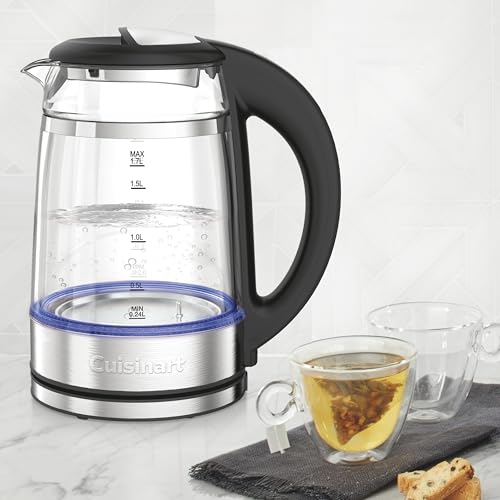 1.7L Glass Electric Kettle with Variable Temperature Touchscreen Control