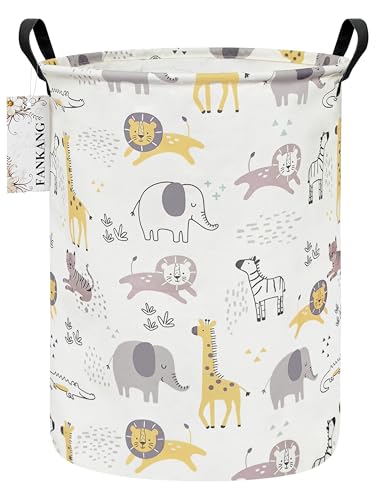 Foldable Animal Nursery Storage Basket with Waterproof Coating