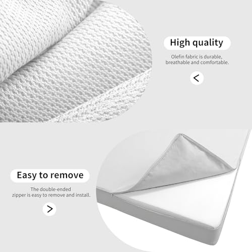 Outdoor Twin Daybed Cushion Cover Set - Waterproof & Durable