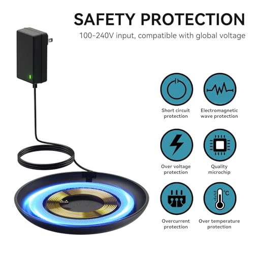 FEFAIA Charging Coaster for Temperature Control Smart Mug & Travel Mug – Wireless Power Dock Base