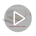 Twin Size Wooden Trundle Bed Frame with Pull-Out Bed - White