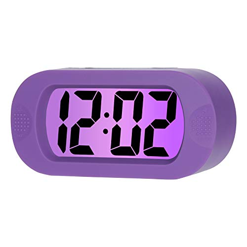 Kids Digital Alarm Clock with Snooze, Night Light, and Silicone Cover