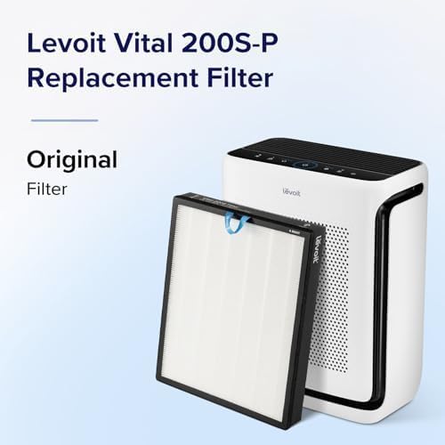 Levoit Vital 200S-P Air Purifier Replacement Filter - HEPA & Activated Carbon, Removes Allergens & Odors, 1 Pack