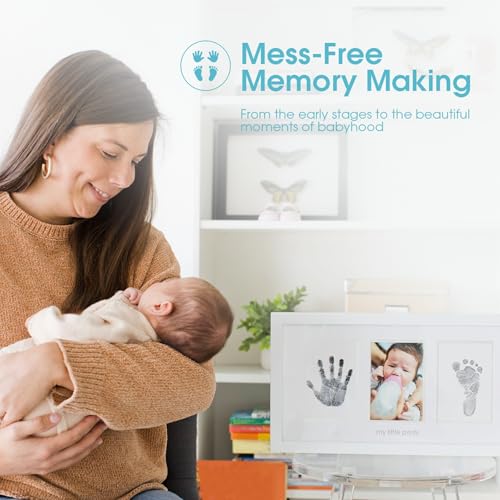 Baby Hand and Footprint Frame Kit - Mess-Free Inkless Keepsake Set