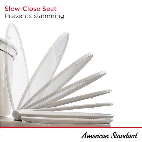 Elongated Toilet Seat, Soft Close Transitional Design, White Polypropylene