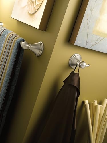 Moen Preston 24-Inch Wall-Mounted Bathroom Towel Bar - Brushed Nickel