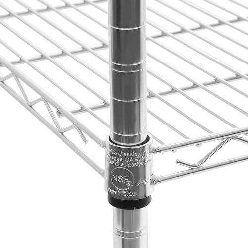 5-Tier Heavy-Duty Steel Wire Shelving Unit 24x18x75 Storage Rack