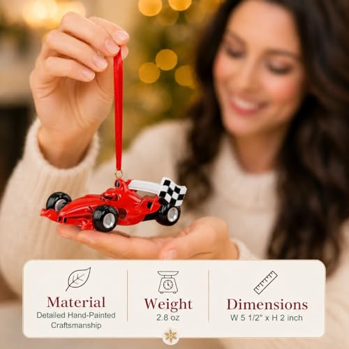 MAXORA Race Car Christmas Ornament 2026 - Personalized Racing Keepsake (Variation: Race Card)