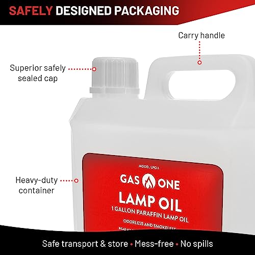 Clear Liquid Paraffin Lamp Oil – 1 Gallon Odorless Smokeless Lantern Fuel