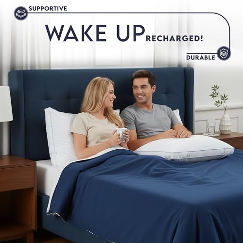 Utopia Bedding Queen Size Bed Pillows Set of 2 - Fluffy Down Alternative Hotel Pillows