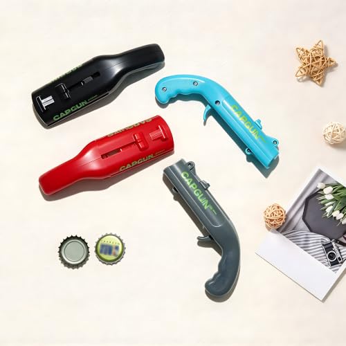 Chooseyo Red-Black-Gray-Blue Cap Gun Bottle Opener - Fun Shooting Creative Party Gift