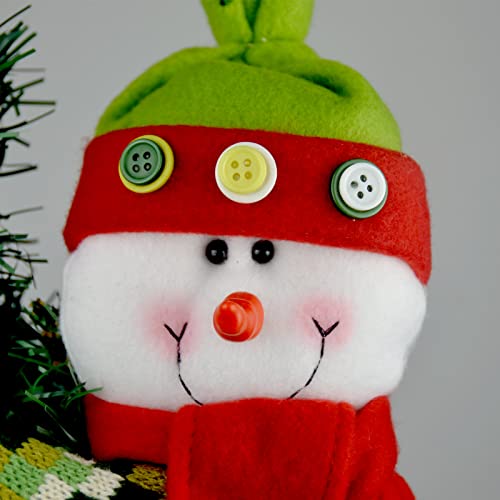Plush Snowman Christmas Tree Topper - Festive Decor & Curtain Tieback