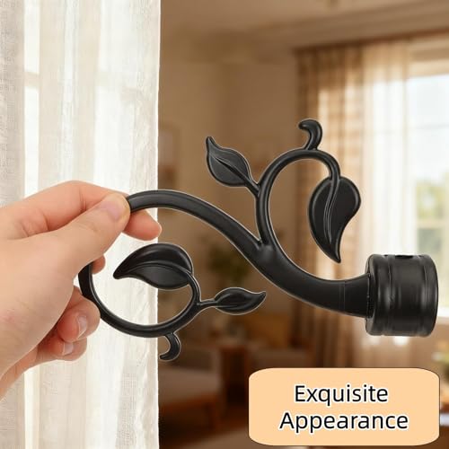 4PCS Decorative Curtain Rod Finials for 0.87-inch Diameter Poles