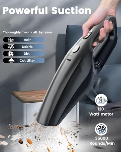 SERVOMASTER Cordless Handheld Car Vacuum Cleaner Mini Portable
