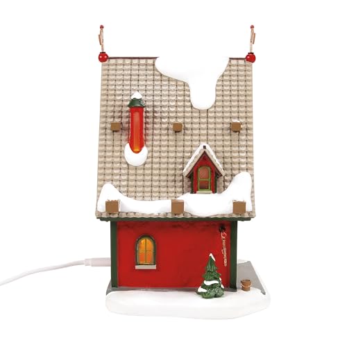 Reindeer Acres Stable Light Up Christmas Village Building, 8 Inch
