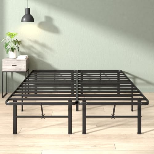 14-Inch Heavy Duty Steel Metal Bed Frame - Queen Size Mattress Foundation