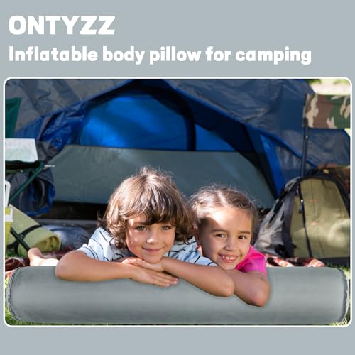 Inflatable Body Pillow for Neck and Back Support - Grey