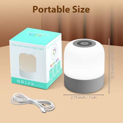 Portable Baby Night Light - Rechargeable LED Touch Lamp for Nursery & Nursing