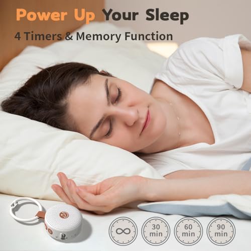 Portable Mini White Noise Machine with 30 Soothing Sounds & Timer