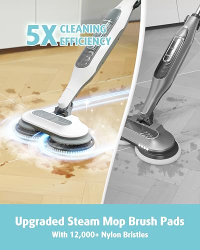 2-Pack Upgraded Steam Mop Brush Pads for Hard Sealed Floors