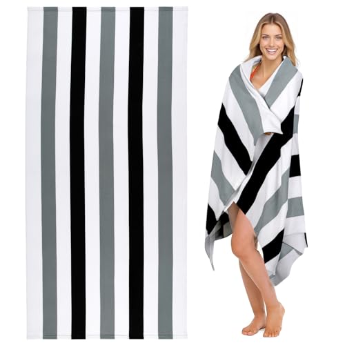 Oversized Microfiber Beach Towel 35x70 Inch, Sand-Free & Quick-Dry