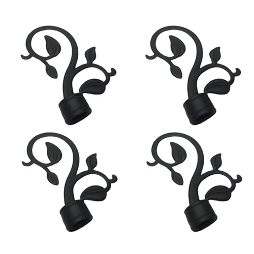 4PCS Decorative Curtain Rod Finials for 0.87-inch Diameter Poles