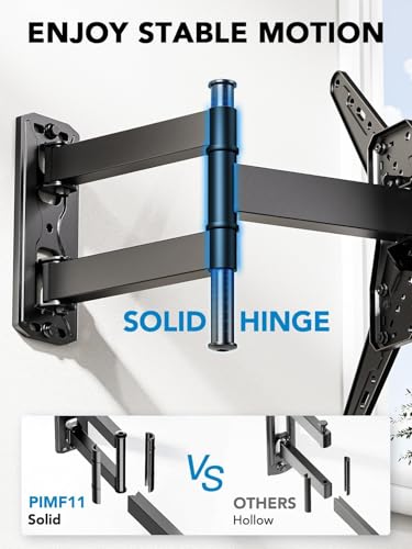 Full Motion TV Wall Mount for 26-60 Inch Screens, Single Stud Bracket
