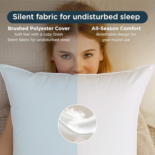 Bedsure Queen Size Bed Pillows Set of 2 - Soft Down Alternative Hotel Collection