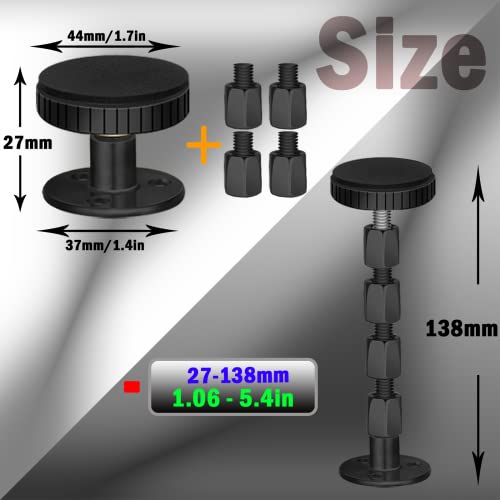 Adjustable Bed Headboard Stoppers - Anti-Shake Wall Protectors, 4 Pack