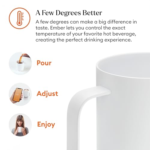 Ember Temperature Control Smart Mug 2 - White / 14 Oz - App-Controlled Heated Coffee Mug