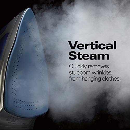 Hamilton Beach Steam Iron for Clothes with Retractable Cord and Durathon Soleplate