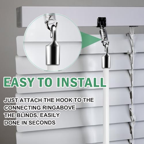 17-Inch Fiberglass Blind Tilt Wand Replacement with Hook (2-Pack)