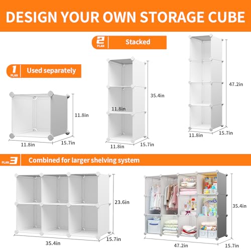 Portable Kids Wardrobe and Baby Closet Organizer, 47-Inch Nursery Storage