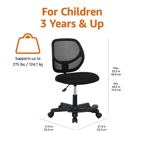 Adjustable Kids Desk Chair with Mesh Back, Swivel Seat and Footrest