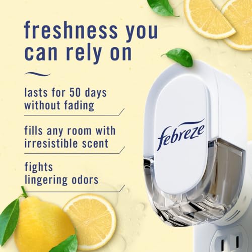 Kitchen Scented Oil Plug-In Air Freshener Refills, Fresh Lemon - 2 Pack