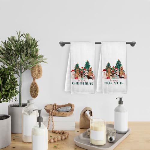 Funny Dog Christmas Kitchen Towels Set of 2 – 16×24 Inches (Variation: Funny Dog) by KFXHANGD
