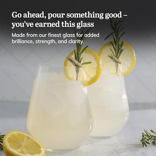 Libbey Signature Greenwich Stemless Wine Gift Set of 4, 18 ounce
