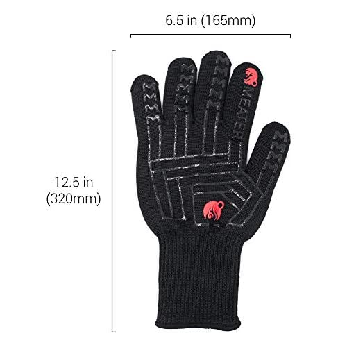 MEATER Cooking Gloves: for Grill, Smoker, Oven, and Baking | Non-Slip, High-Temperature Protection, Extra Long Cuffs | Great Gift