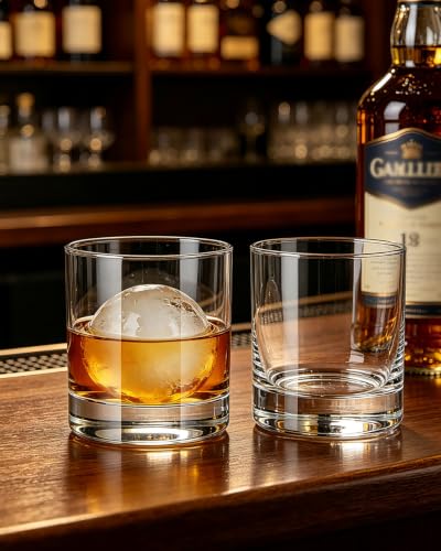 LUXU Old Fashioned Whiskey Glasses Set of 6, 11 OZ Short Tumbler for Scotch Bourbon