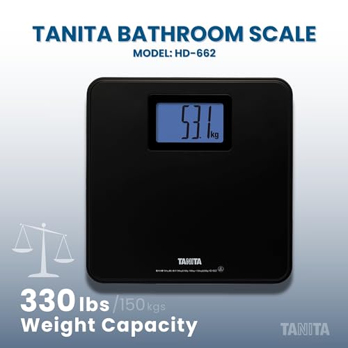 Digital Bathroom Weight Scale with Backlit LCD Display - 330 lb Capacity