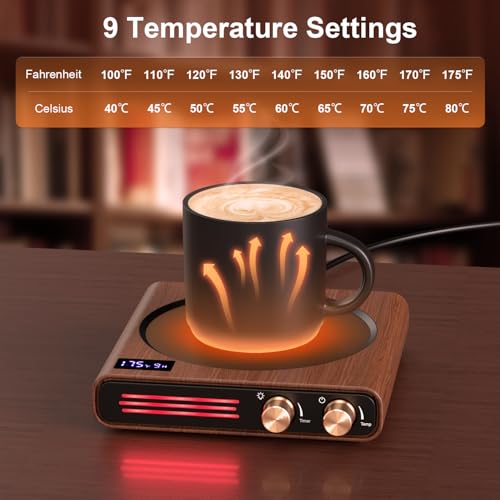 CEROBEAR Vintage Radio Style Coffee Mug Warmer 50W Desk Cup Heater