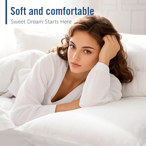 Piwaal Luxury Down Alternative Bed Pillows - Standard Size, Set of 2