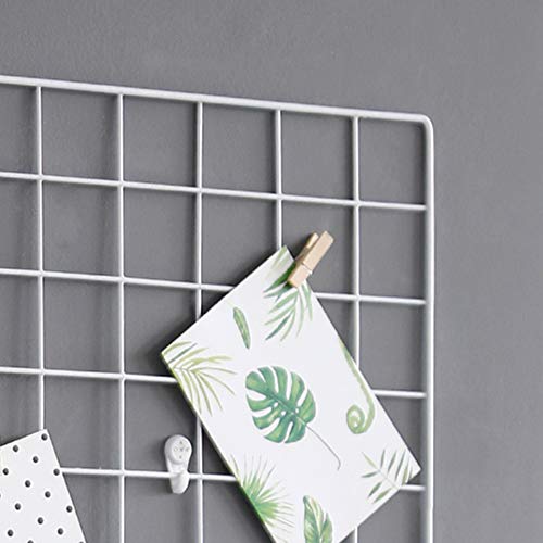 Wire Wall Grid Photo Display Panel Set - 2 Pack White Memo Organizer