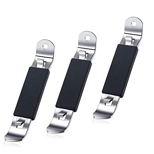 HANCELANT Black Magnetic Bottle Opener Set - Stainless Steel Can & Beer Tapper for Camping & Travel